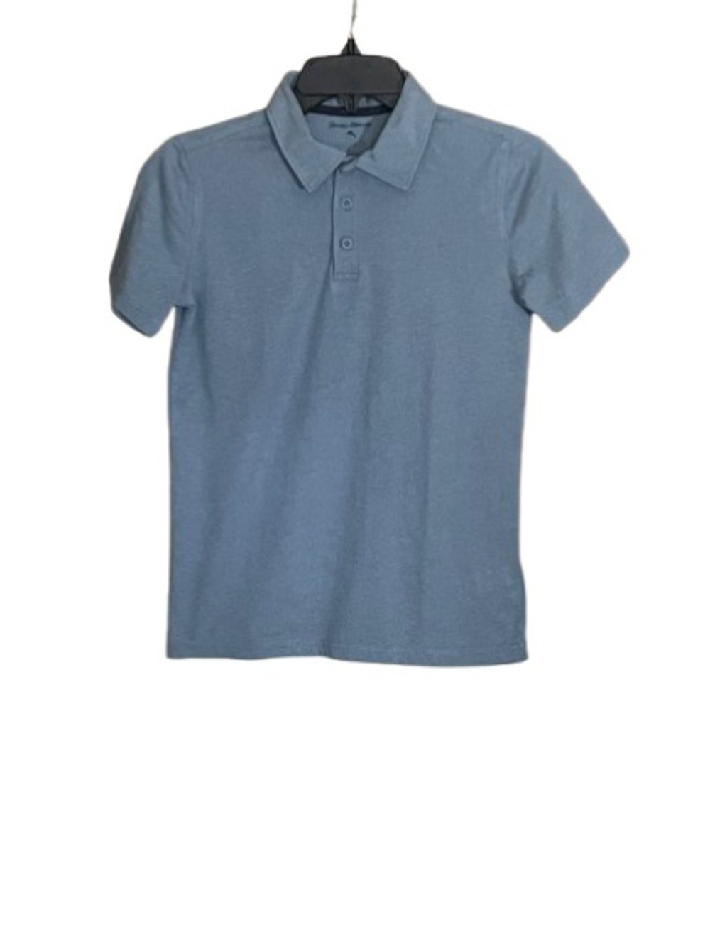Tommy Bahama Boys Solid Blue Polo Shirt Size 10-12